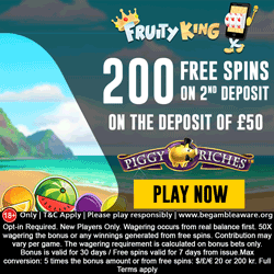 Fruity King Casino 770 Free Spins Welcome bonus