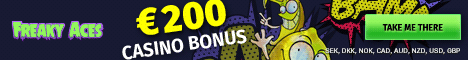 Freaky Aces Casino $/€7 no deposit bonus €200 bonus